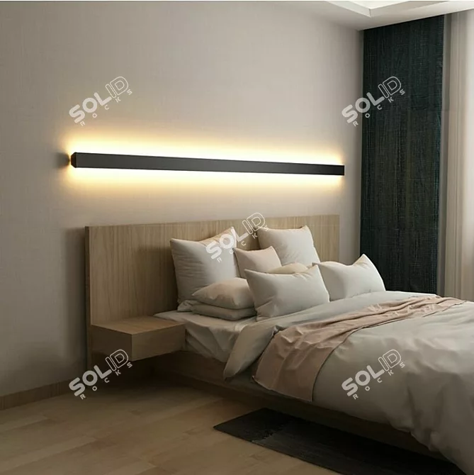 OmniWall: Adjustable Wall Lamp with Remote Control 3D model image 4