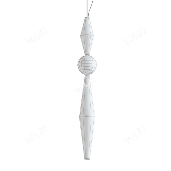 Sleek Gamma F Pendant Light 3D model image 2