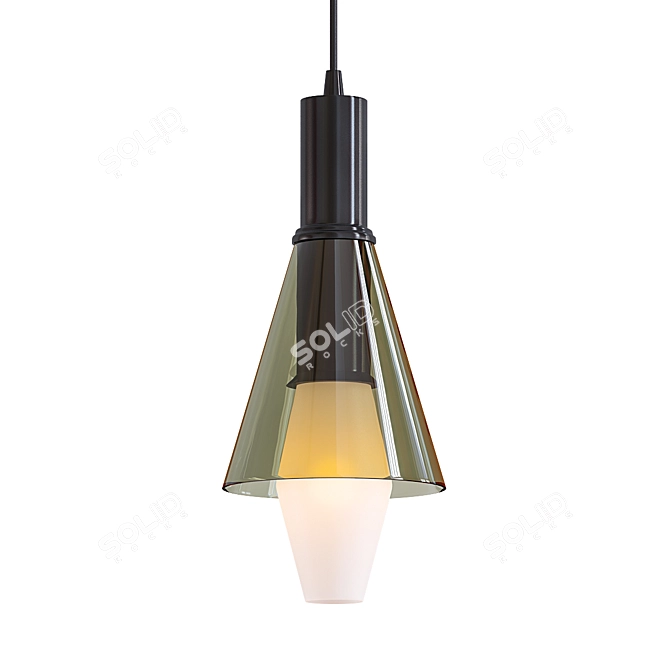 Sleek Pendant Lamp K2 3D model image 1