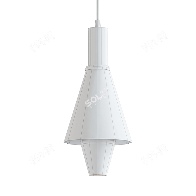 Sleek Pendant Lamp K2 3D model image 2