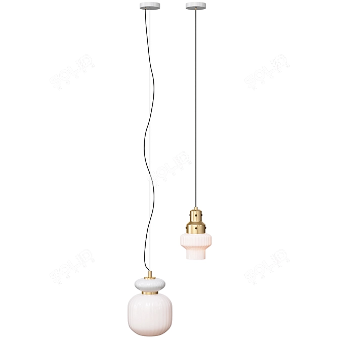 Anzazo Eddy: Elegant Hanging Pendant Light 3D model image 3