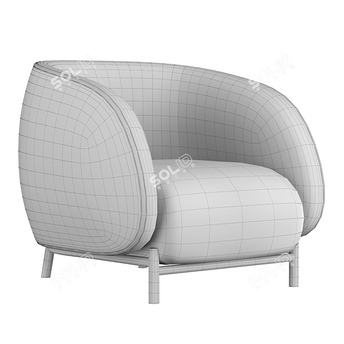 Cider Edition Curl Armchair: Sleek and Stylish Seat 3D model image 4