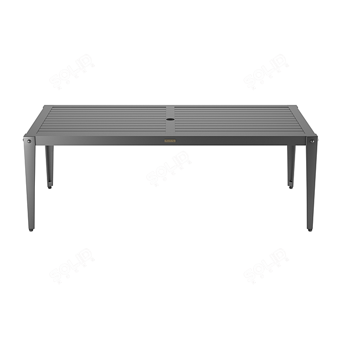Modern Gray Leon Dining Table, 214cm 3D model image 2