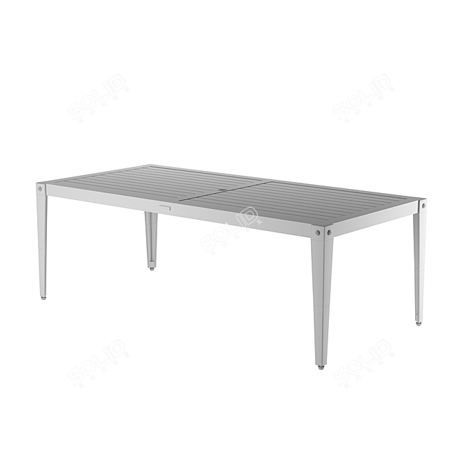 Modern Gray Leon Dining Table, 214cm 3D model image 3