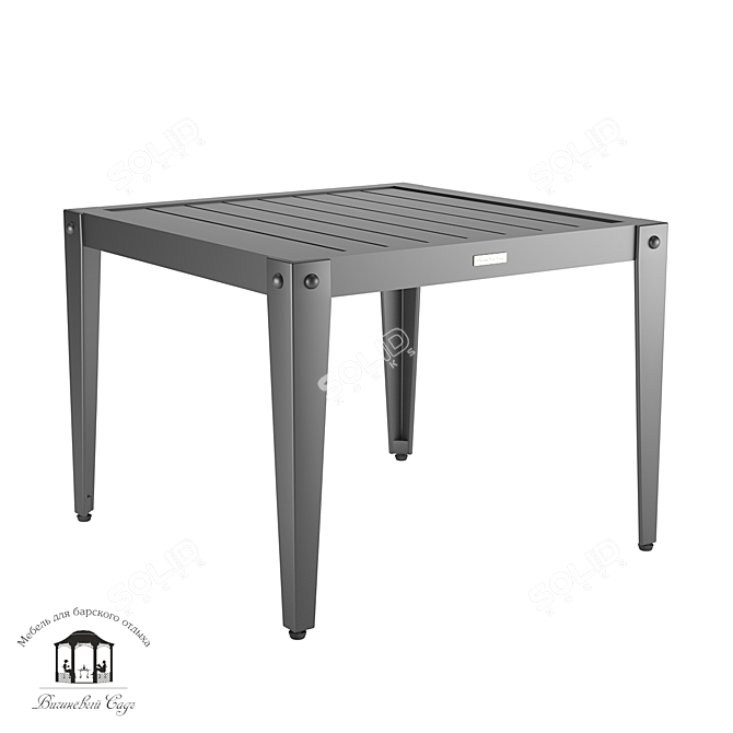 Leon Square Coffee Table: Stylish Aluminum Design 3D model image 1