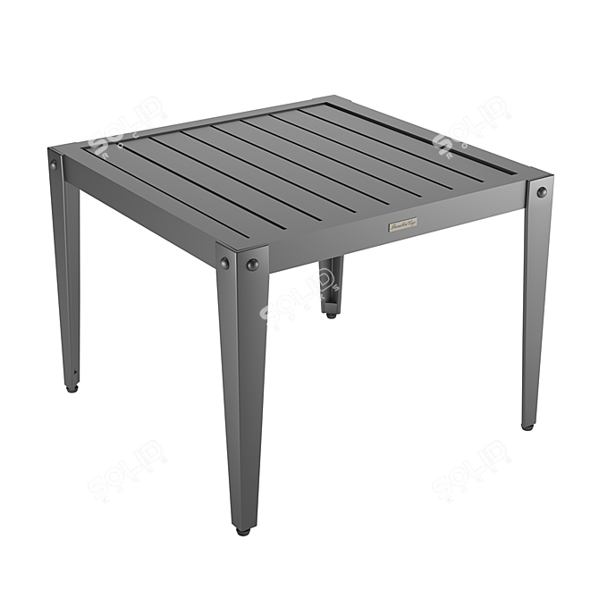 Leon Square Coffee Table: Stylish Aluminum Design 3D model image 2