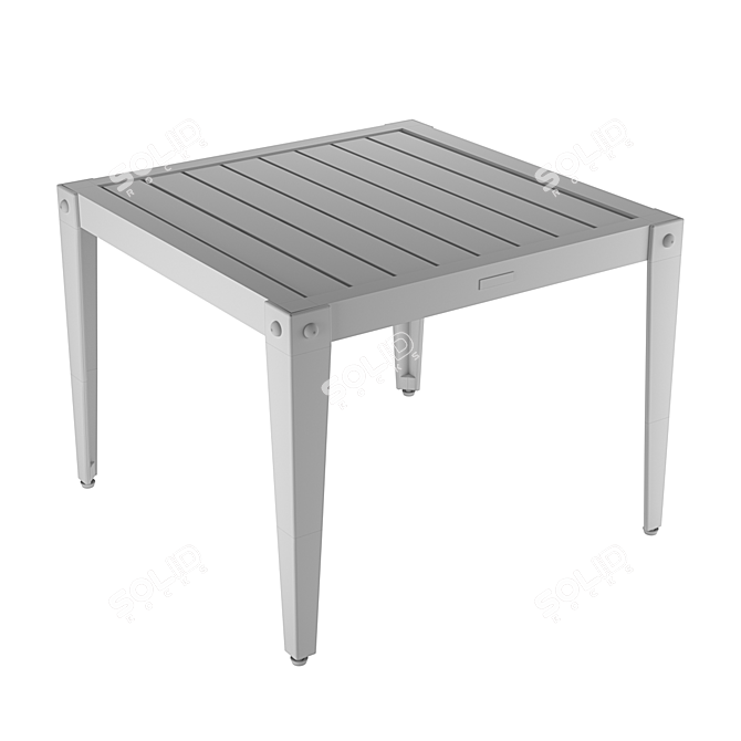 Leon Square Coffee Table: Stylish Aluminum Design 3D model image 3