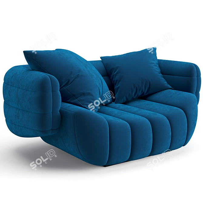 Luxury Tactile Armchair by Baxter 3D model image 4