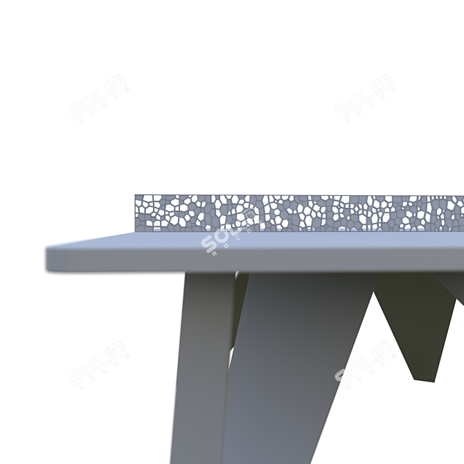 Modern Three-Piece Tennis Table Set 3D model image 6