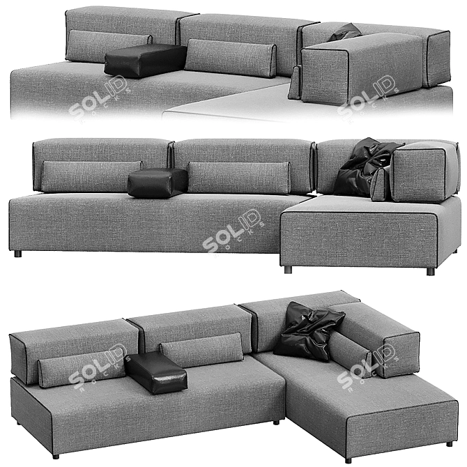 Luxurious Leolux Sofa for the German Home 3D model image 1