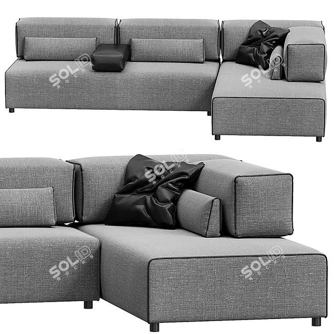 Luxurious Leolux Sofa for the German Home 3D model image 2