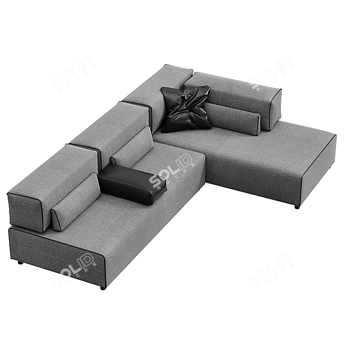 Luxurious Leolux Sofa for the German Home 3D model image 5