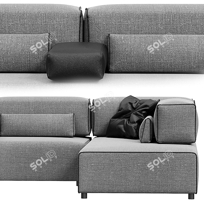 Luxurious Leolux Sofa for the German Home 3D model image 6