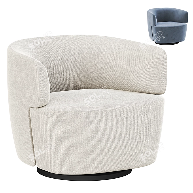 Modern Elegance: ELAIN Armchair 3D model image 6
