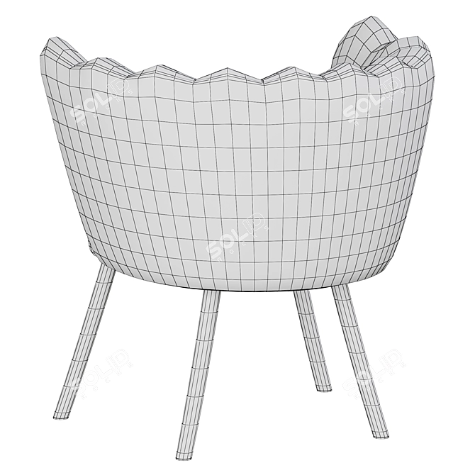 Modern Living Room Armchair 3D model image 6