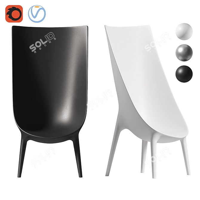 Sleek Driade Out/In Armchair 3D model image 1