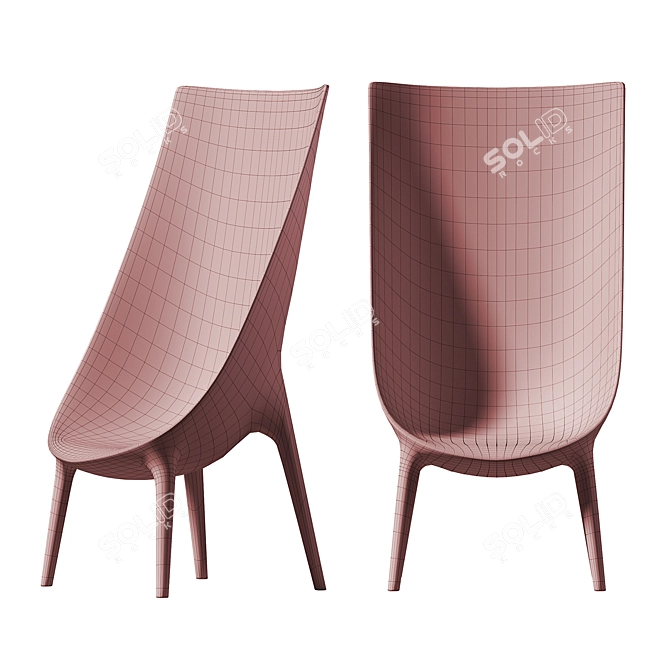 Sleek Driade Out/In Armchair 3D model image 5