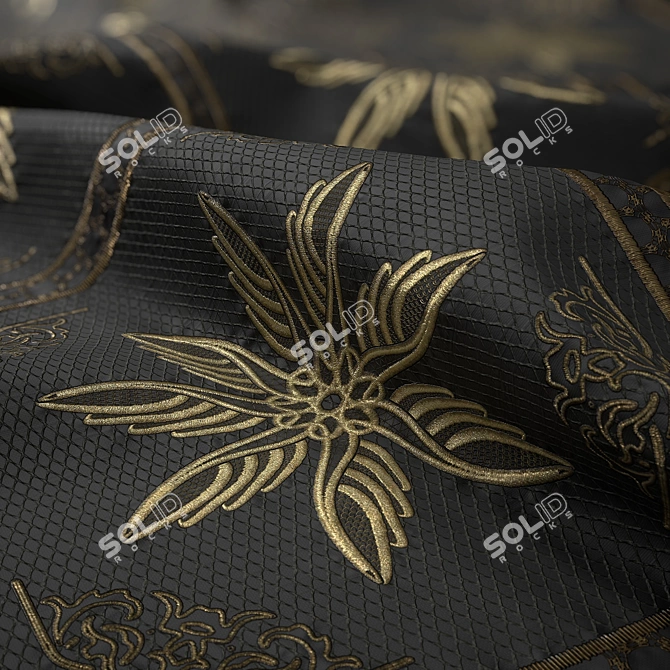 Lace Embroidery 05: Procedural PBR Fabric 3D model image 5