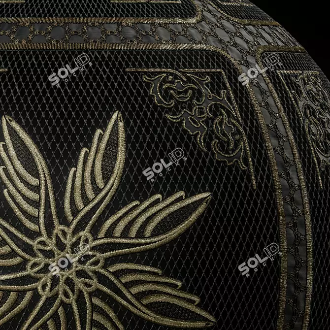 Lace Embroidery 05: Procedural PBR Fabric 3D model image 7