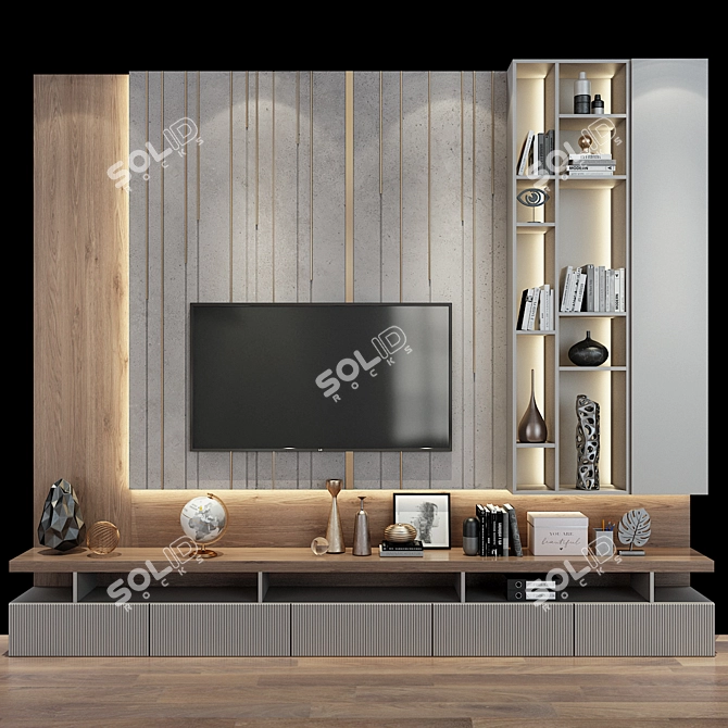 SleekTV Wall | Complete Set 3D model image 1