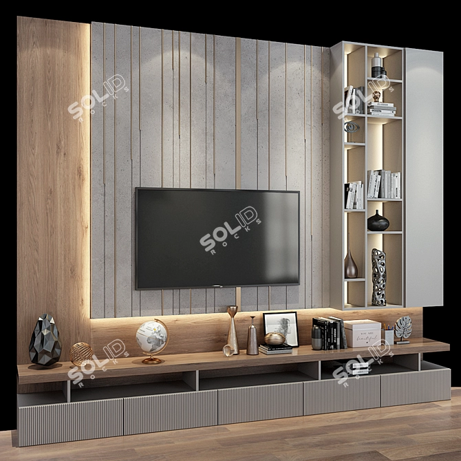 SleekTV Wall | Complete Set 3D model image 3