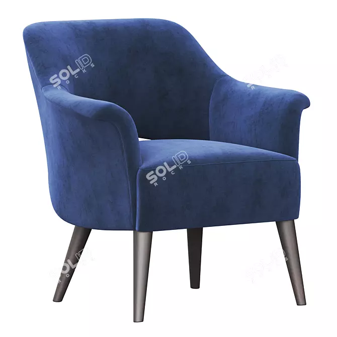 Contemporary Tirolo WINGS Armchair 3D model image 1