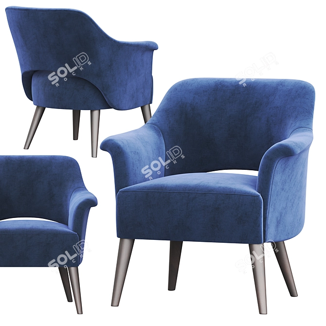Contemporary Tirolo WINGS Armchair 3D model image 3