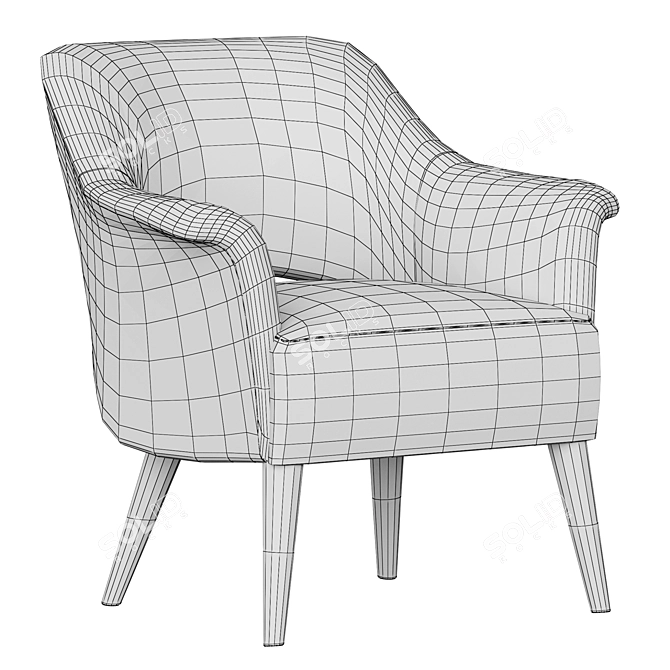 Contemporary Tirolo WINGS Armchair 3D model image 6