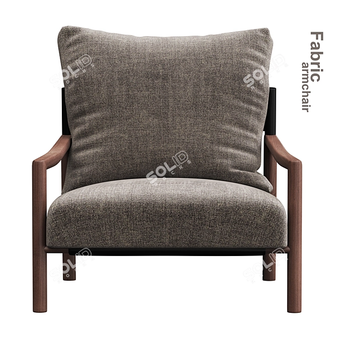 Elegant Porada Vera Armchair 3D model image 2