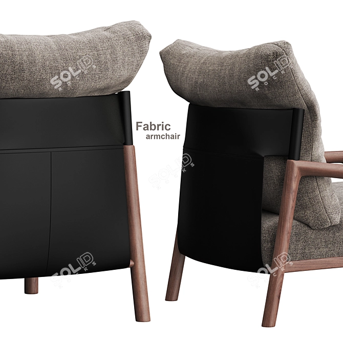 Elegant Porada Vera Armchair 3D model image 5