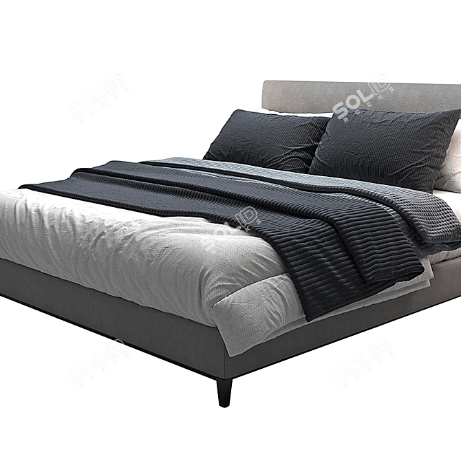 Elegant Andersen Minotti Bed 3D model image 2