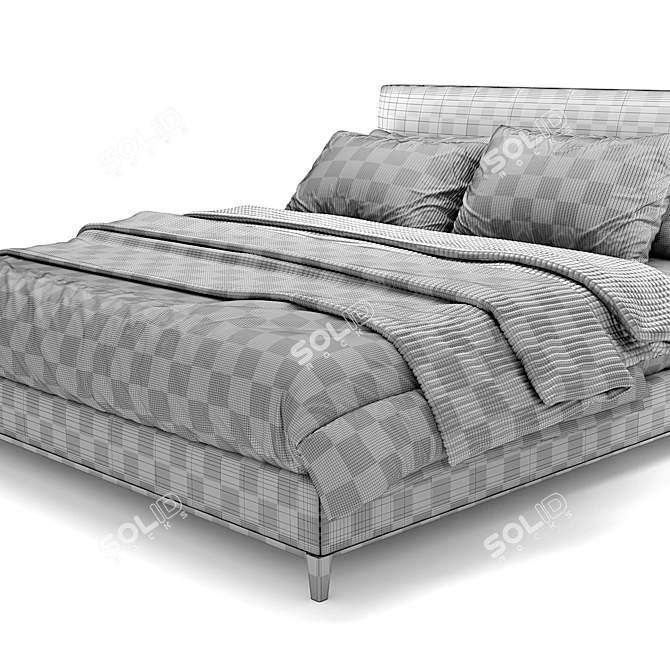 Elegant Andersen Minotti Bed 3D model image 3
