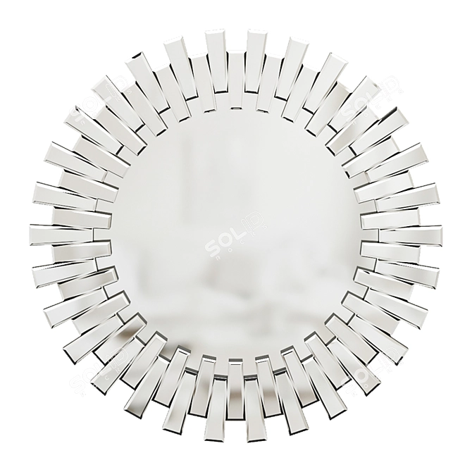 Sunbeam Round Wall Mirror 3D model image 2