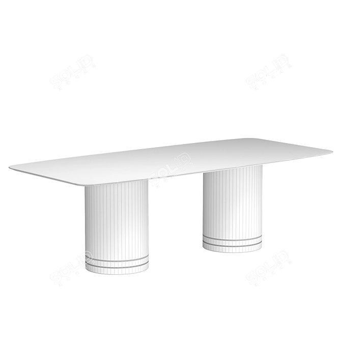 Versatile Kronco Verdi Porcelain Dining Table 3D model image 2