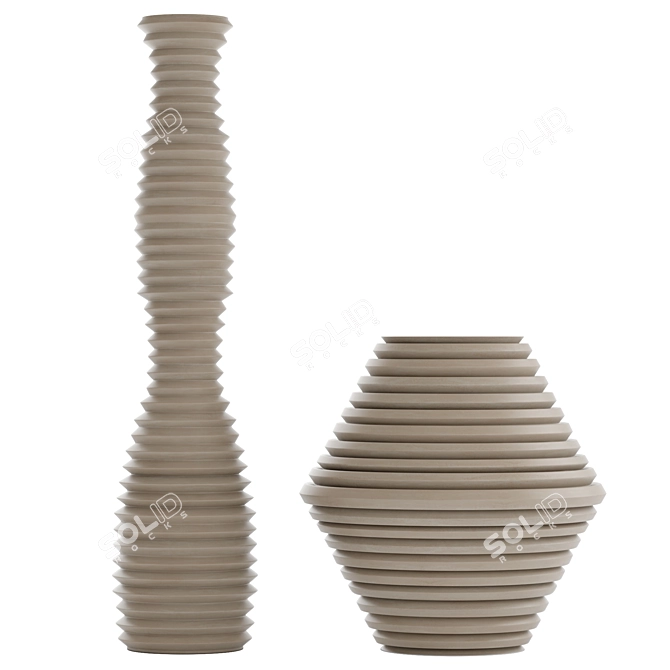 Pimar Zig Zag Sculptural Table 3D model image 3