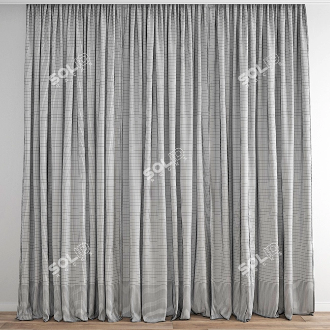 Premium Polygonal Curtain Model 3D model image 4