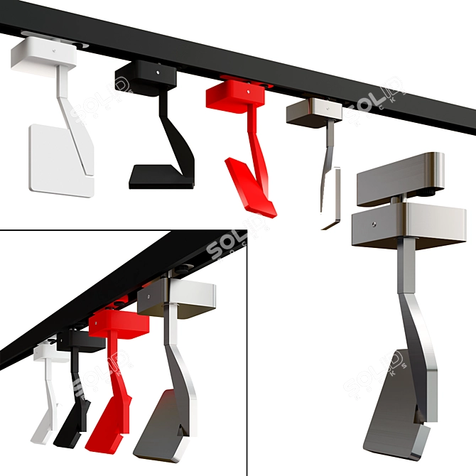 Sleek LED Track-Light: Jackie Spot 3D model image 1