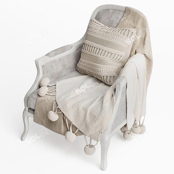 Kusk Desondo Chair: Stylish and Comfortable 3D model image 5