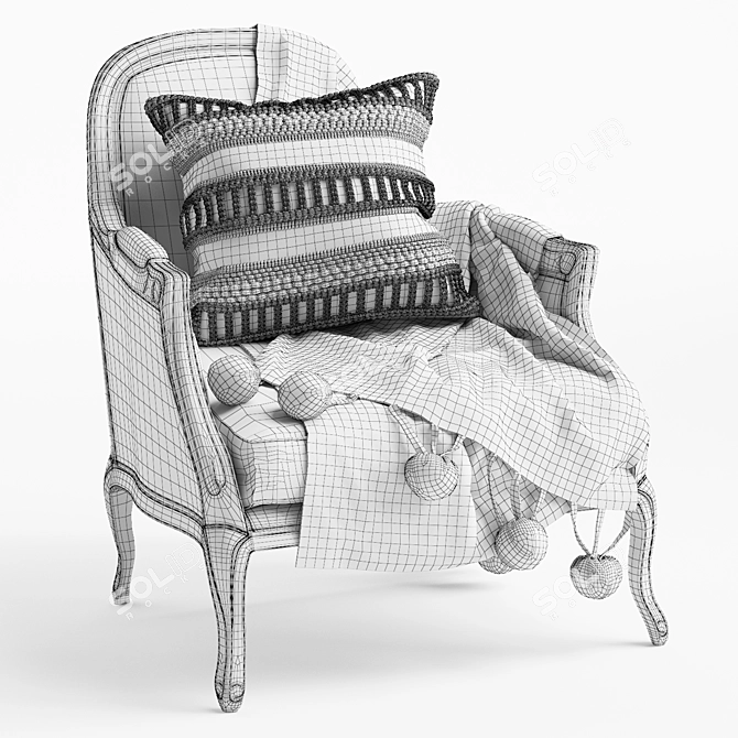 Kusk Desondo Chair: Stylish and Comfortable 3D model image 7