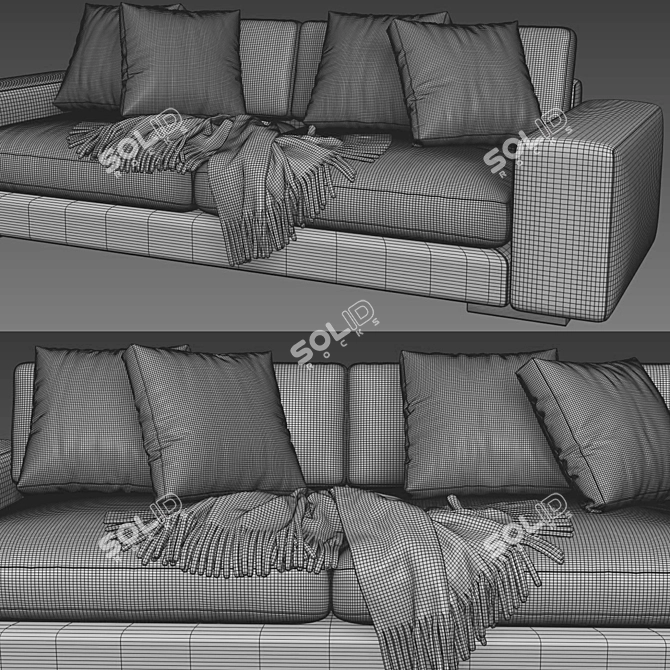 Verzelloni Holden 2-Seater Sofa 3D model image 4