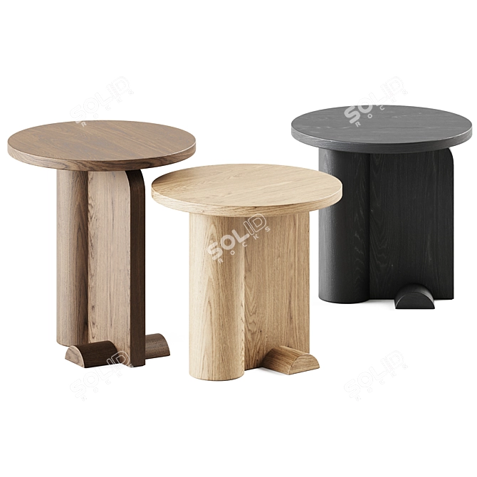 Minimalist Monolith Side Tables 3D model image 1