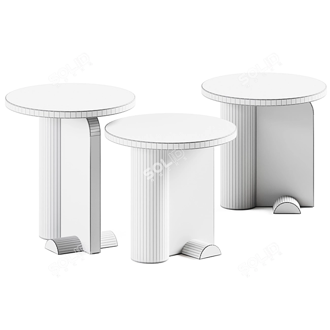 Minimalist Monolith Side Tables 3D model image 2