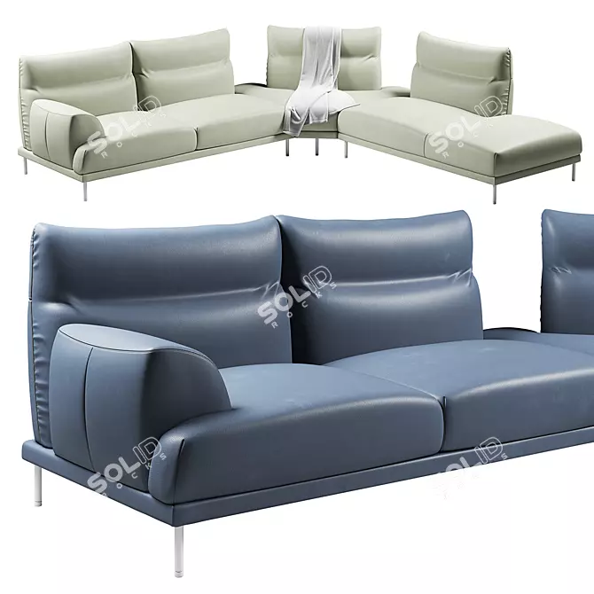 Elevate your space with FENDA's View Corner Sofa 3D model image 3