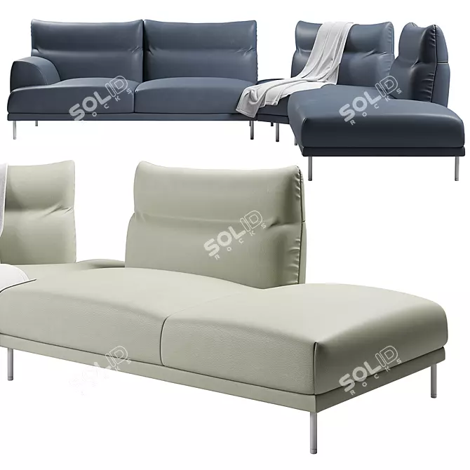 Elevate your space with FENDA's View Corner Sofa 3D model image 4