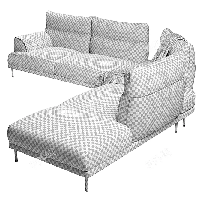 Elevate your space with FENDA's View Corner Sofa 3D model image 2