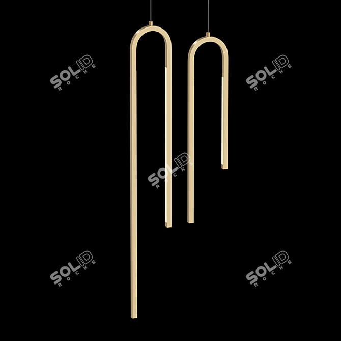 Sleek LED Pendant Light - Lampatron WIKI 3D model image 3