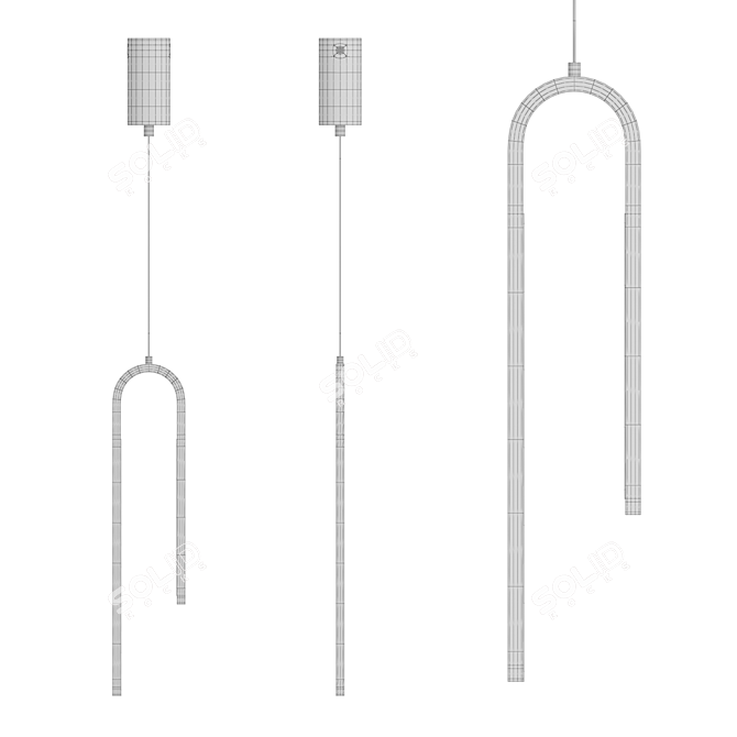 Sleek LED Pendant Light - Lampatron WIKI 3D model image 5