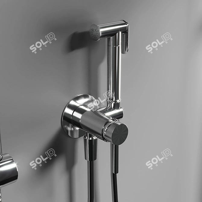 Smesiteli Bagnolux Steel Bathroom Faucet & Shower 3D model image 2