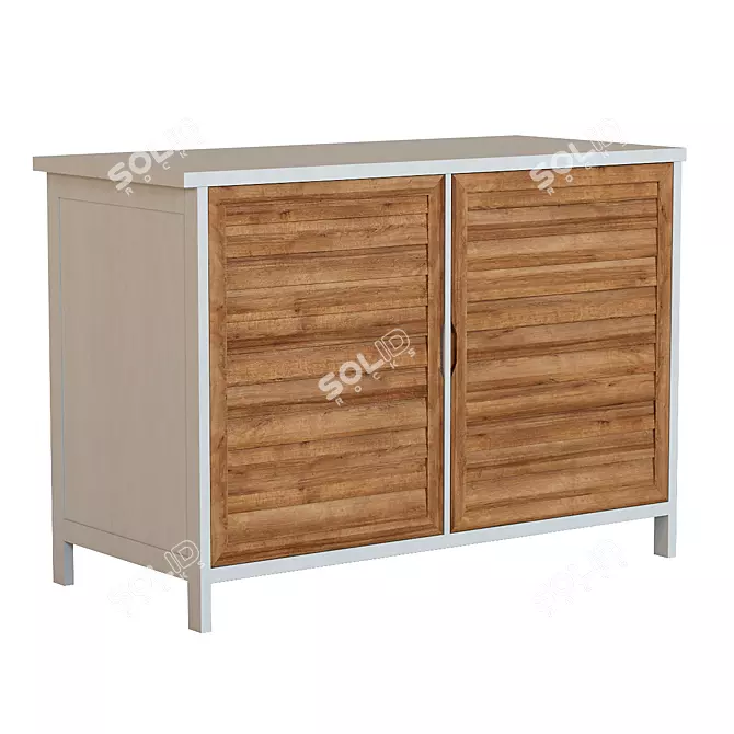 Esterel Two-Tone Sideboard: Stylish Spruce Storage 3D model image 1
