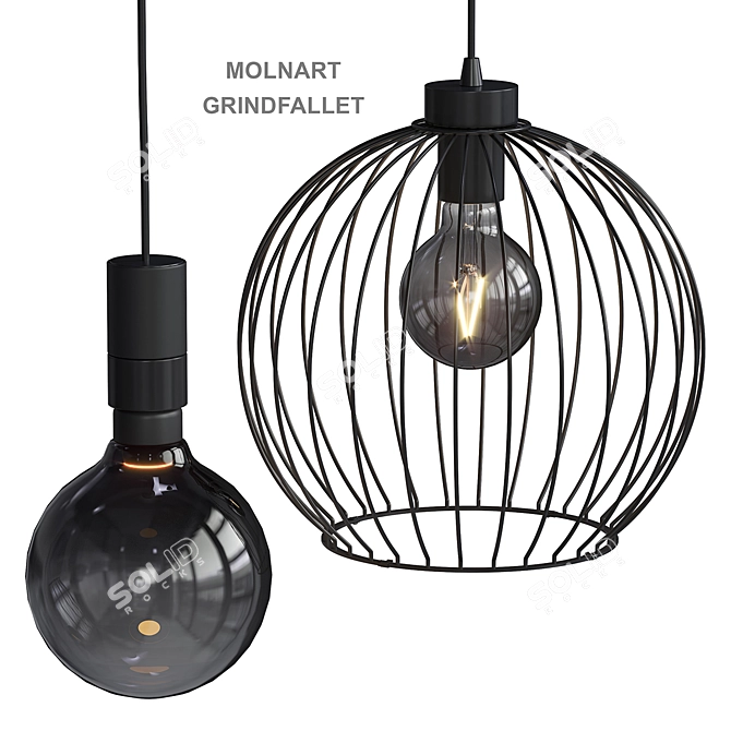 IKEA Grindfallet Molnart Pendant 3D model image 1